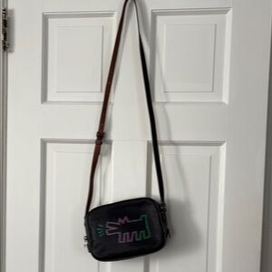Coach Keith Haring Black Crossbody Bag with Artistic Design